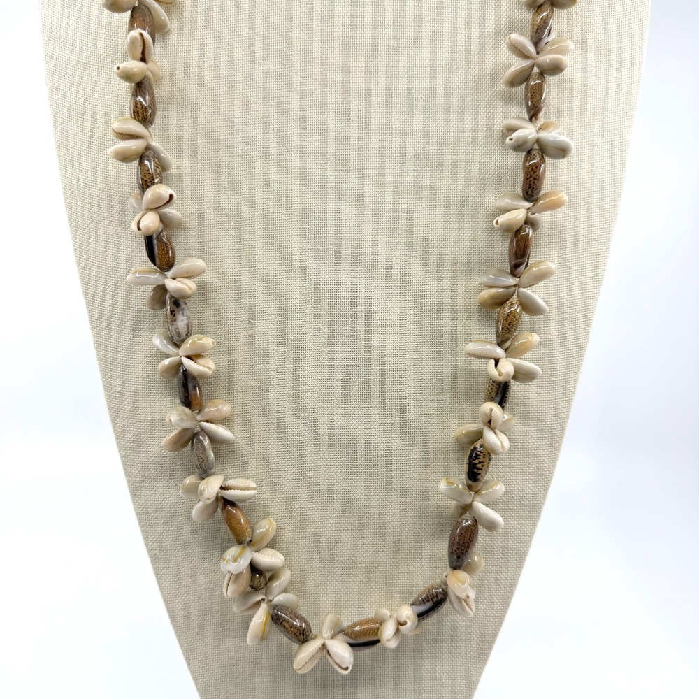 Boho Seashell Necklace Natural Cowrie Shell Bead Layering Beach Festival Jewelry
